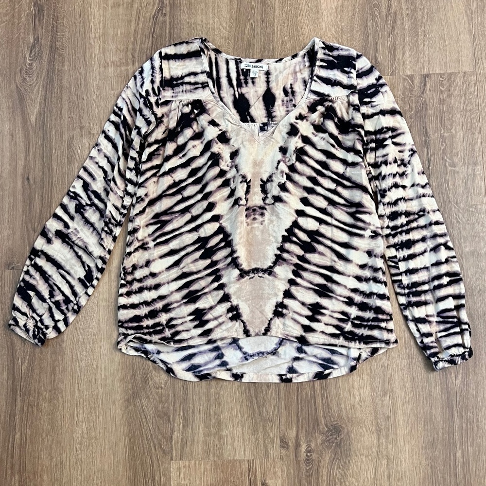 Billabong Long-sleeve Tie-dye Top Sz S